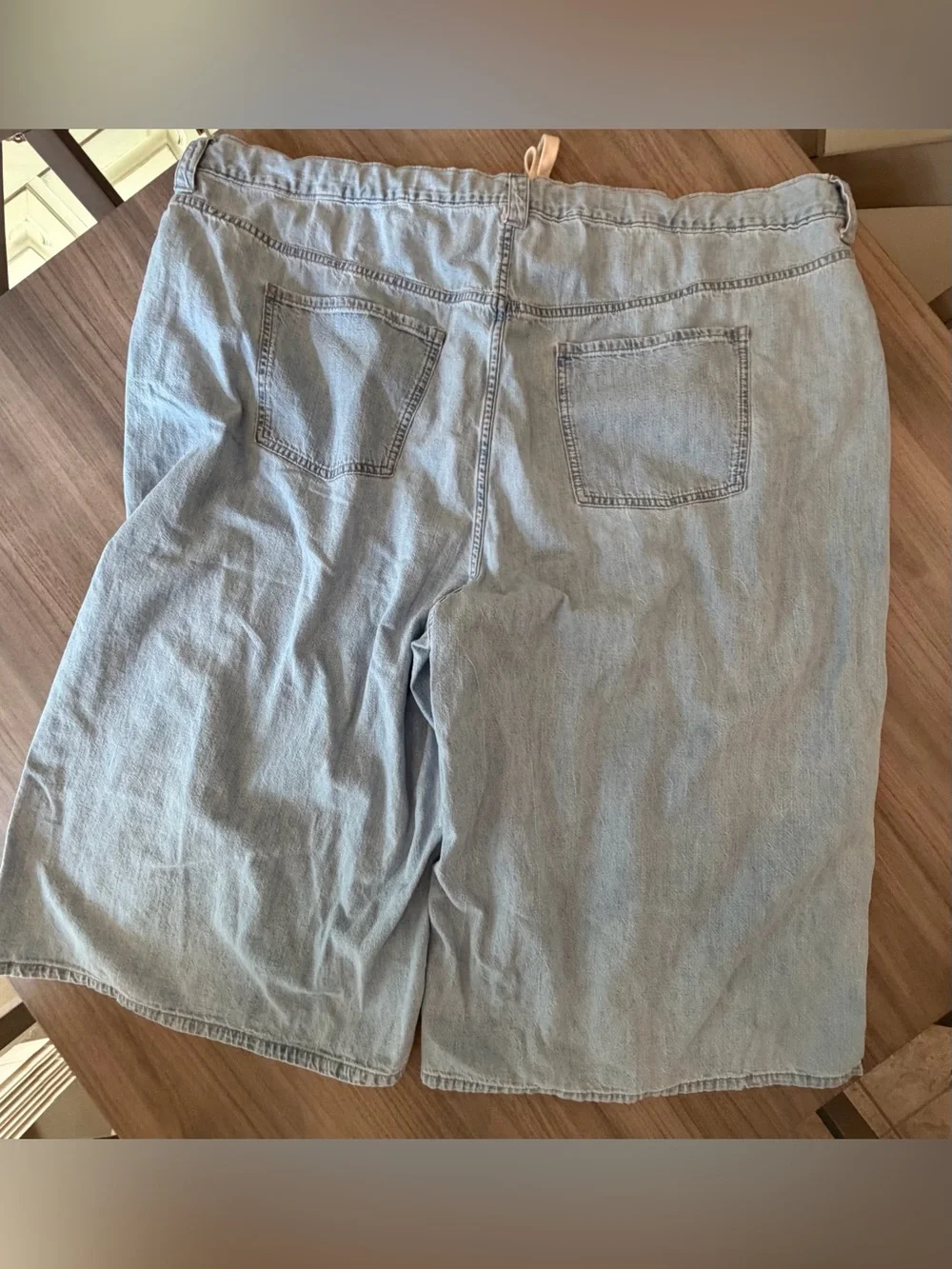 Old Navy Light Blue Denim Drawstring Bermudas